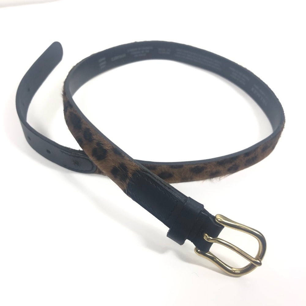 Leopard Leather Hair Belt Liz Claiborne Villager